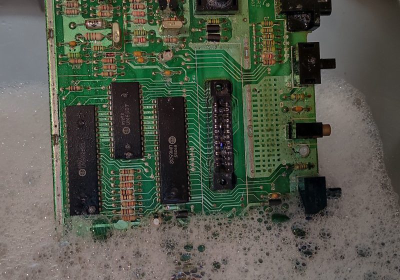 Atari 2600 jr being wash